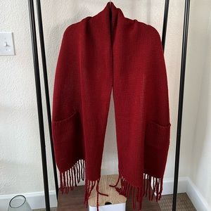 Loft Red Wrap with Pockets